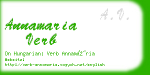 annamaria verb business card